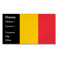 Visitenkartenmagazin mit Flagge Belgiens