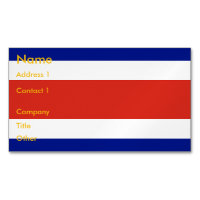 Visitenkartenmagazin mit Flagge Costa Ricas