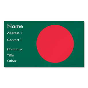 Visitenkartenmagazin mit Flagge in Bangladesch Magnetische Visitenkarte