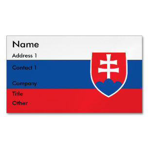 Visitenkartenmagazin mit Flagge in der Slowakei Magnetische Visitenkarte