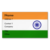 Visitenkartenmagazin mit Flagge in Indien