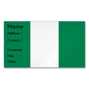 Visitenkartenmagazin mit Flagge Nigerias Magnetische Visitenkarte
