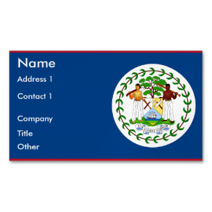 Visitenkartenmagazin mit Flagge von Belize Magnetische Visitenkarte