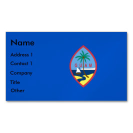 Visitenkartenmagazin mit Flagge von Guam Magnetische Visitenkarte