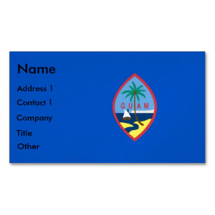Visitenkartenmagazin mit Flagge von Guam Magnetische Visitenkarte