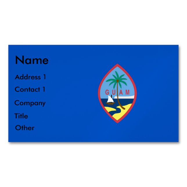 Visitenkartenmagazin mit Flagge von Guam Magnetische Visitenkarte (Vorderseite)