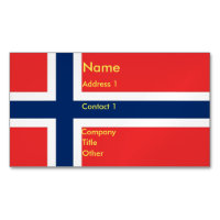 Visitenkartenmagazin mit norwegischer Flagge