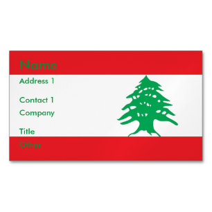 Visitenkartenmagnet mit Flagge des Libanon