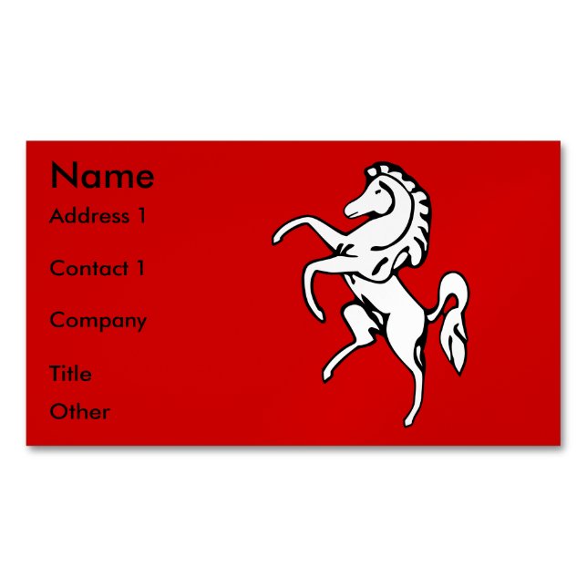 Visitenkartenmagnet mit Flagge von Kent County (Vorderseite)