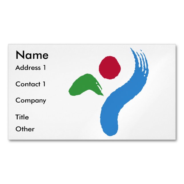 Visitenkartenmagnet mit Flagge von Seoul (Vorderseite)