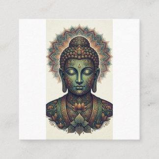 VisitenkartePeaceful Buddha Dhamma Art - Professio Quadratische Visitenkarte