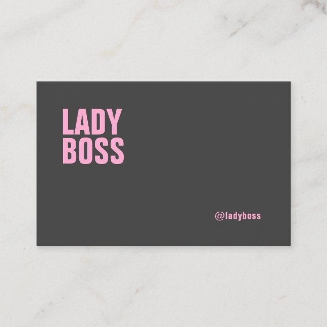 Visitenkarteschablone Dame Boss Bold - Visitenkarte (Vorderseite)