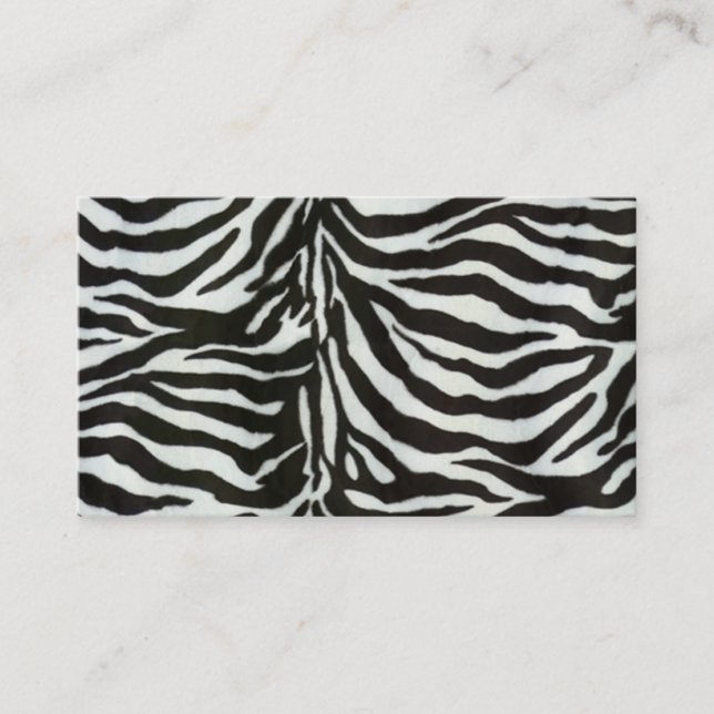 Visitenkartezebra-Druck Visitenkarte (Vorderseite)