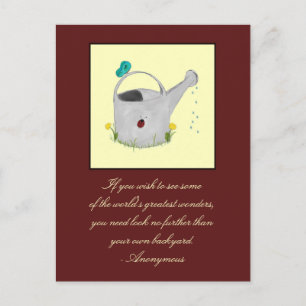 Visiteurs de la carte postale Garden