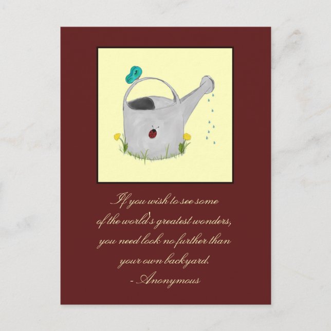 Visiteurs de la carte postale Garden (Devant)