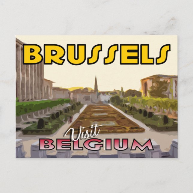 Visitez Bruxelles, Belgique Carte postale (Devant)