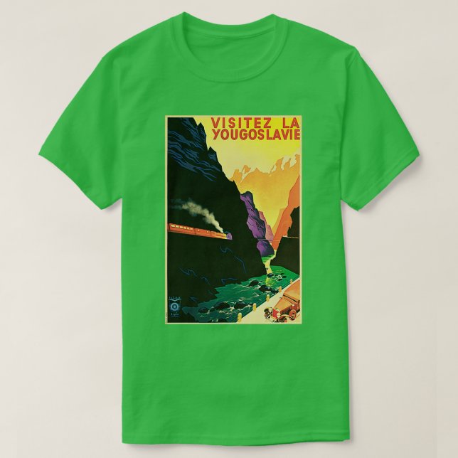 VISITEZ LA YOUGOSLAVIE Besuchen Jugoslawien T-Shirt (Design vorne)