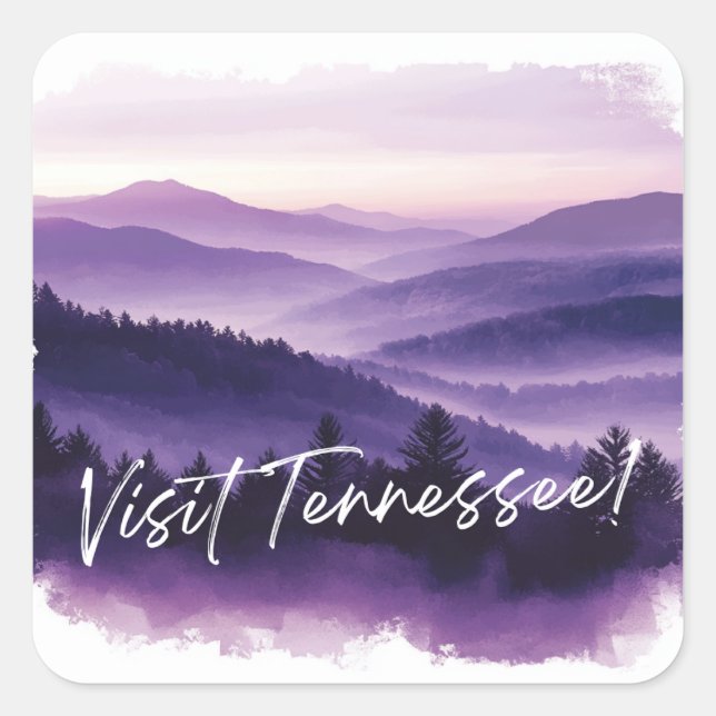 Visitez le Sticker Carré Tennessee (Devant)