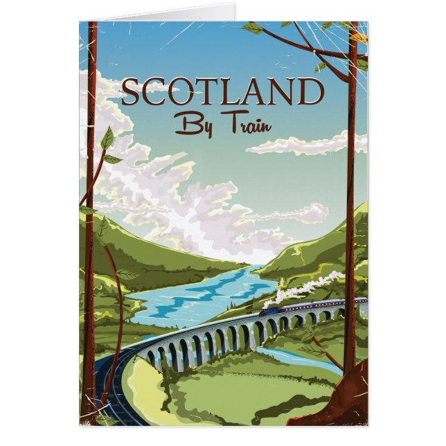 Visitez l'Ecosse en train poster de voyage vintage (Devant)