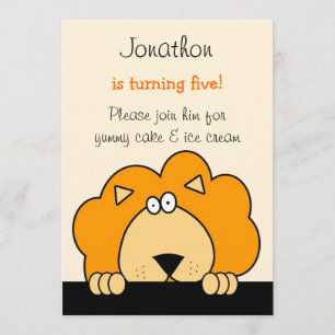 Visitez un Boo Lion Anniversaire Fête Invitation
