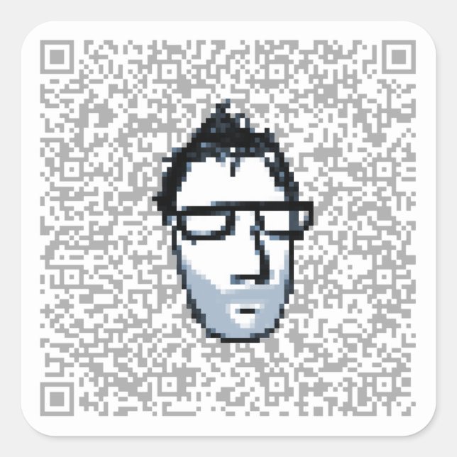 Visnup qr-Code-Lichtaufkleber Quadratischer Aufkleber (Vorderseite)