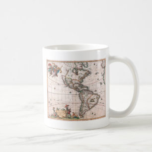 Visscher-Karte der Neuen Welt Kaffeetasse