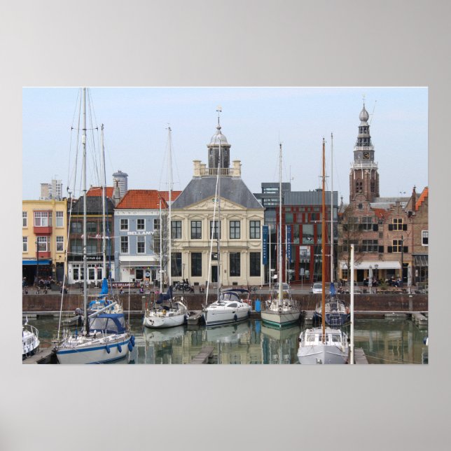 Vissershaven View, Vlissingen, Niederlande Poster (Vorne)
