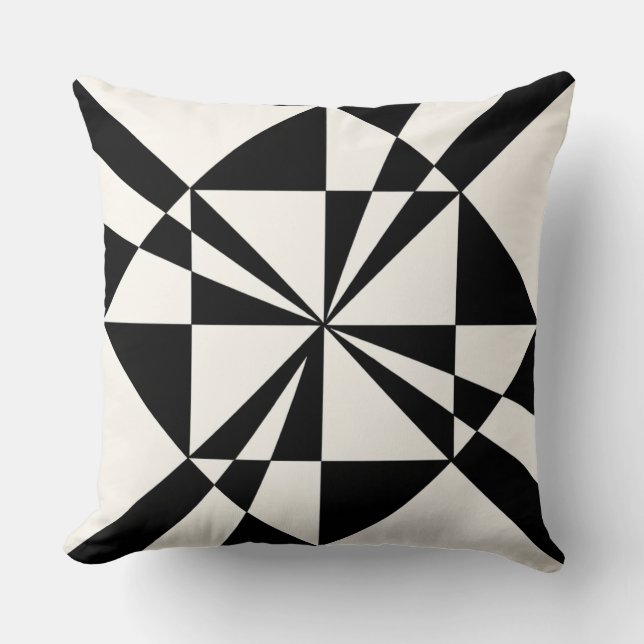 Visual Pull | Modern Throw Pillow Kissen (Vorderseite)