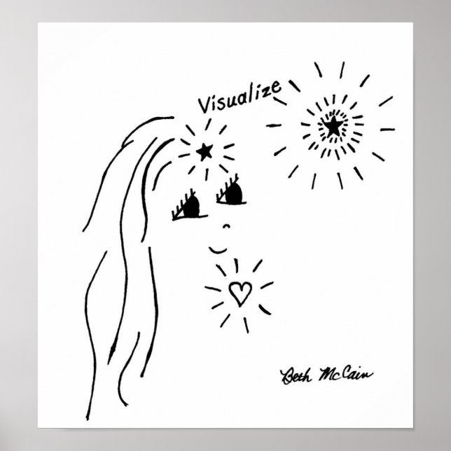 'Visualisieren' Canvas Print Poster (Vorne)