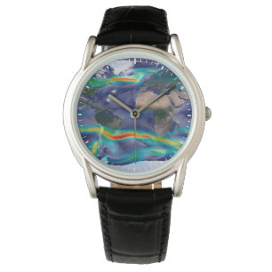 Visualisierung der globalen Winde. Armbanduhr