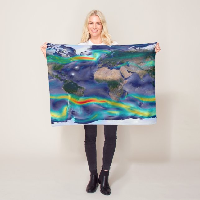 Visualisierung der globalen Winde. Fleecedecke (Beispiel)