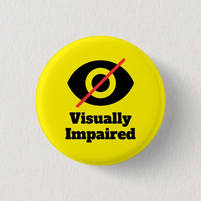 Visually Impaired Yellow Button (Vorderseite)