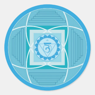 Visuddha Chakra Mandala Runder Aufkleber