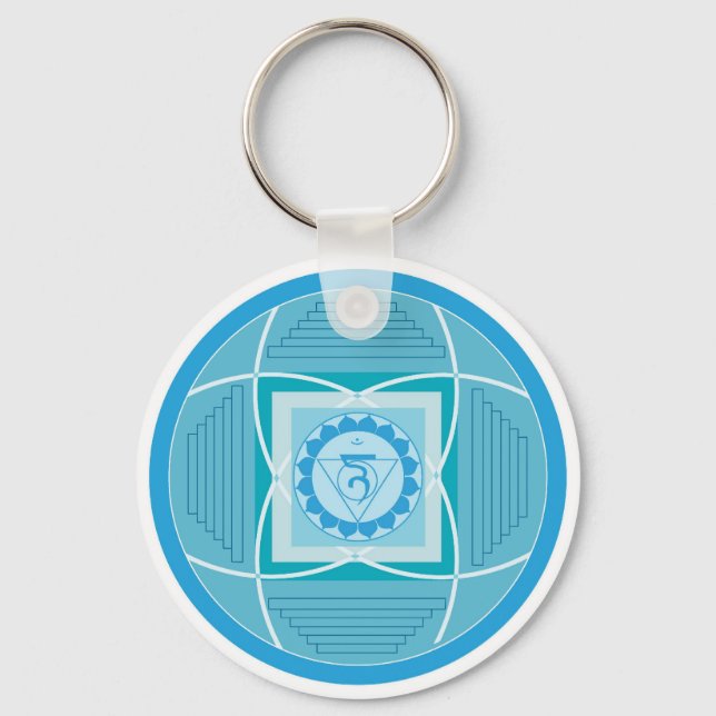 Visuddha Chakra Mandala Schlüsselanhänger (Vorderseite)