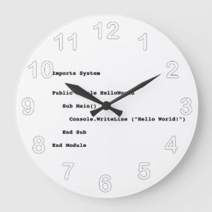 Visuell Basic Hello World Gruß Große Wanduhr