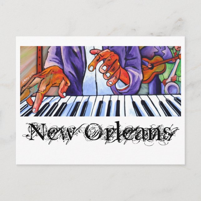 Visuelle Blues: Künstlerkarten: New Orleans Postkarte (Vorderseite)