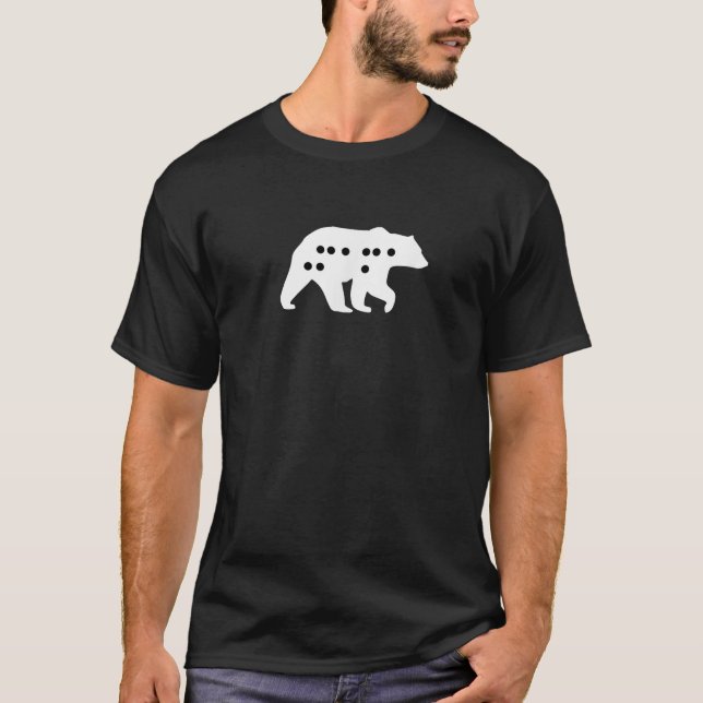 Visuelle Braille Mama Bear Trendy Geschenke für Ma T-Shirt (Vorderseite)