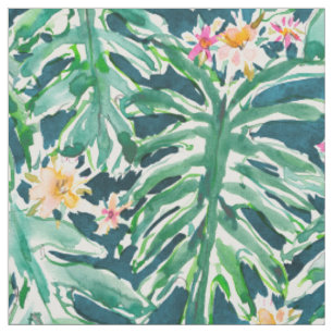 VISUELLE FERIEN Monstera tropisches Blatt Stoff
