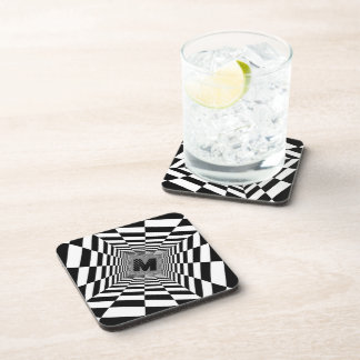 Visuelle Illusion, Monogramm oder Initialzündung Getränkeuntersetzer
