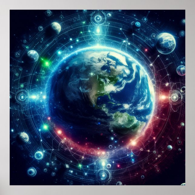 Visuelle Multiversum-Theorie Parallele Universen a Poster (Vorne)