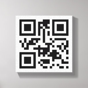 Visueller QR Code auf Prämie eingewickelter Leinwanddruck