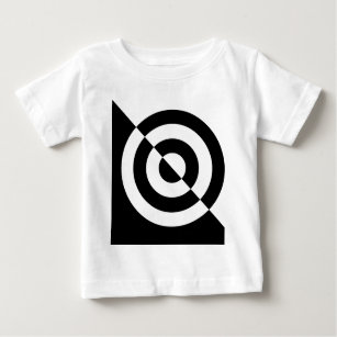 Visuelles Anregungst-stück des Schwarzweiss-Babys Baby T-shirt