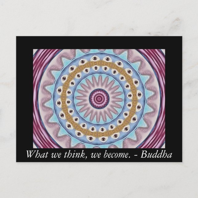 Visuelles Gebet-Design mit ZEN-buddhistischem Zita Postkarte (Vorderseite)