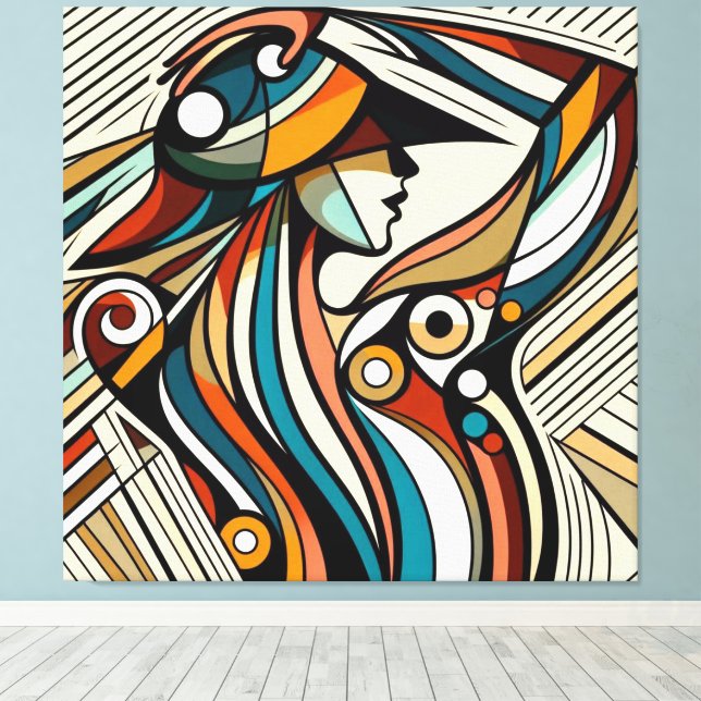 Visuelles Kunstwerk #14 Leinwanddruck (Insitu (Holzboden))