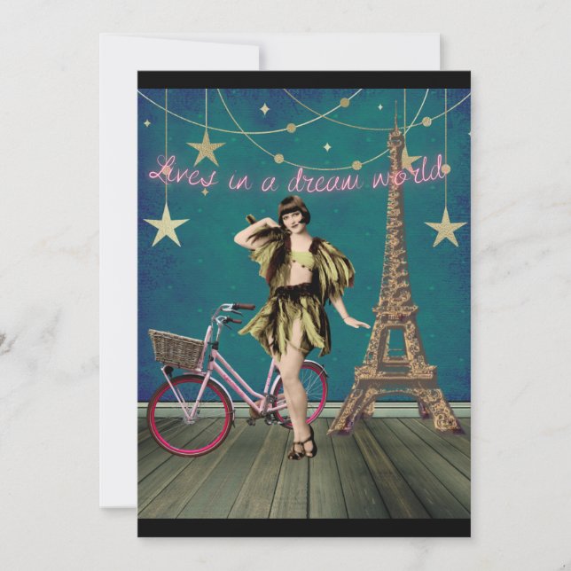 Vit Dans Un Monde De Rêve Funky Altered Art Carte  (Devant)