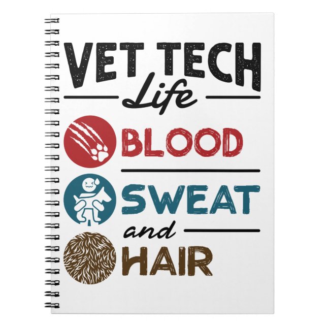 Vita Tech Life Blut Schweiß und Haar Notizblock (Vorderseite)