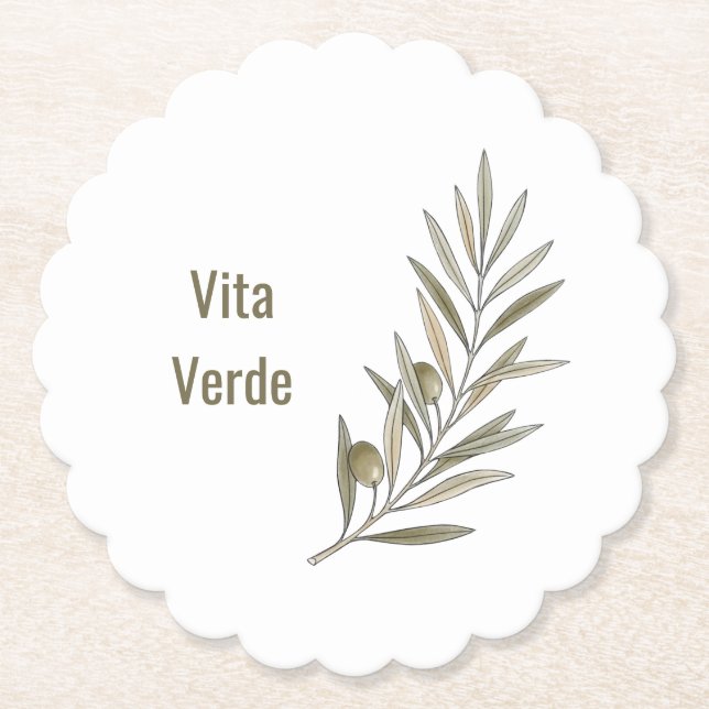 Vita Verde Collection Weiß Untersetzer (Vorderseite)