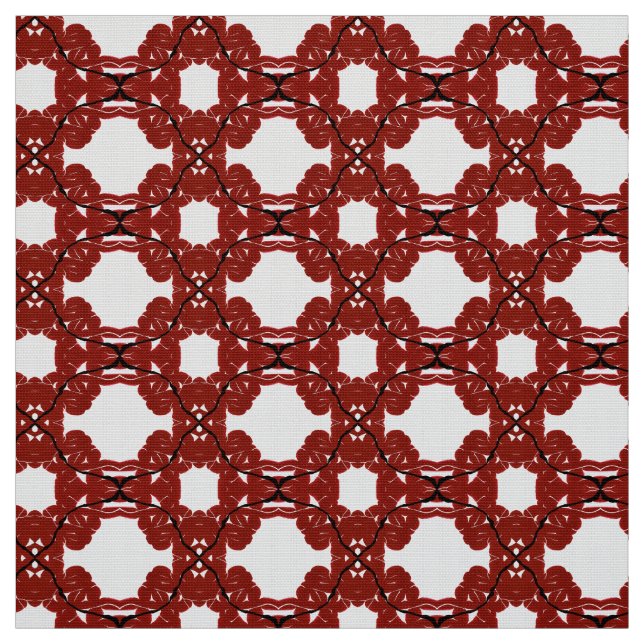Vitae Red Abstract Acrylmalerei Fluid Art Stoff (Muster)