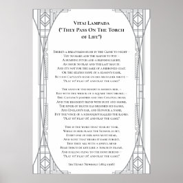 Vitai Lampada Newbolt Gedicht Large Poster
