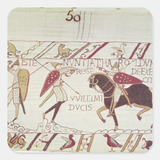 Vital informiert King Harold Quadratischer Aufkleber (Vorderseite)